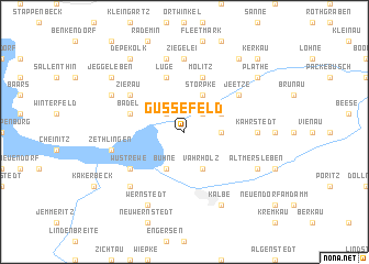 map of Güssefeld