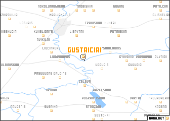 map of Gustaičiai