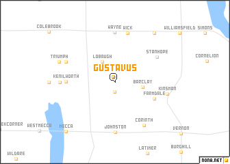 map of Gustavus