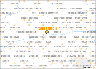 map of Gustawów