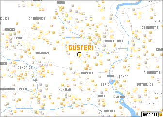 map of Gušteri