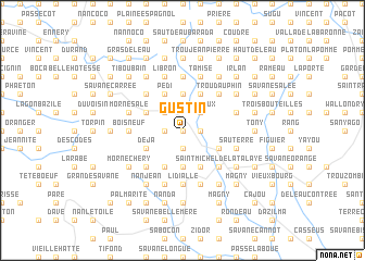 map of Gustin