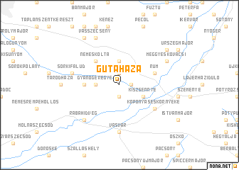 map of Gutaháza