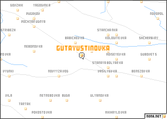 map of Guta Yustinovka