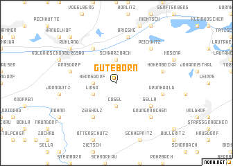 map of Guteborn
