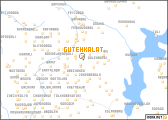 map of Gūteh Kalāt