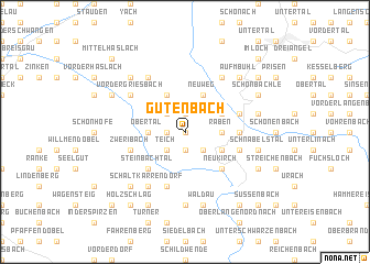 map of Gütenbach