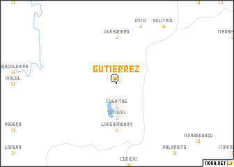 map of Gutiérrez