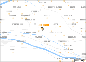 map of Gutowo