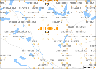 map of Guttamåla