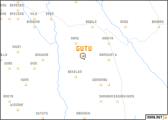 map of Gutu