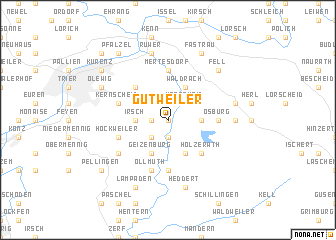 map of Gutweiler