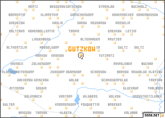 map of Gützkow