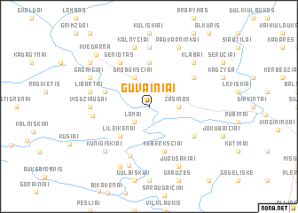 map of Guvainiai