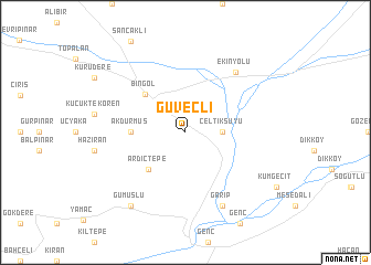 map of Güveçli