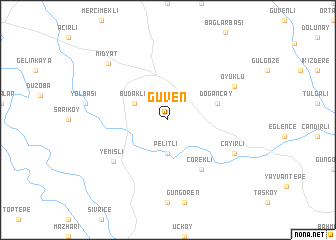 map of Güven