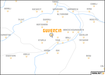 map of Güvercin