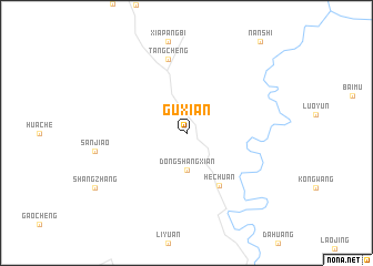 map of Guxian