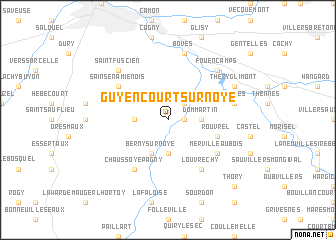 map of Guyencourt-sur-Noye