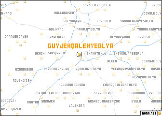 map of Gūyjeh Qal‘eh-ye ‘Olyā