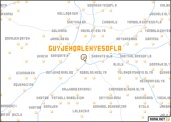 map of Gūyjeh Qal‘eh-ye Soflá