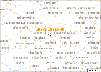 map of Gūyzheh-ye Pā\