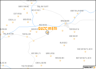 map of Güzçimeni