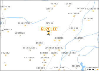 map of Güzelce