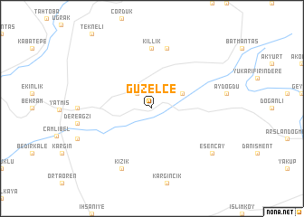 map of Güzelce