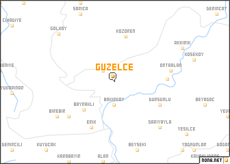 map of Güzelce