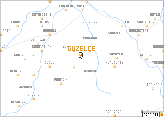 map of Güzelce