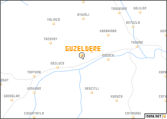 map of Güzeldere