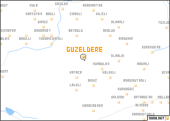 map of Güzeldere