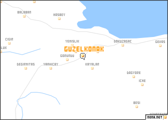 map of Güzelkonak