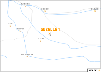 map of Güzeller