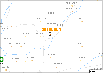 map of Güzelova