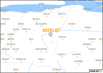 map of Güzelöz