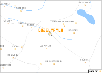 map of Güzelyayla