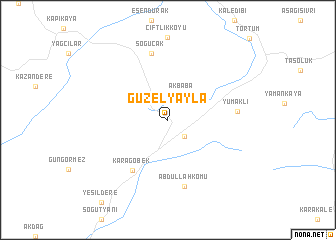 map of Güzelyayla