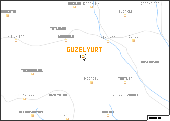 map of Güzelyurt