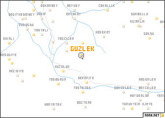 map of Güzlek