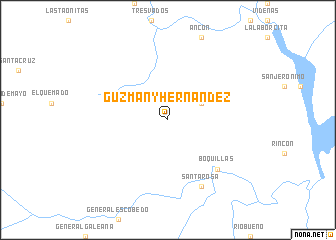 map of Guzmán y Hernandez