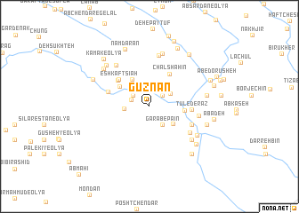 map of Gūznān