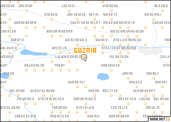 map of Guźnia