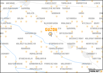 map of Guzów