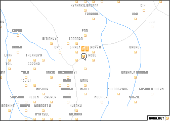 map of Gu