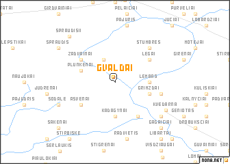 map of Gvaldai