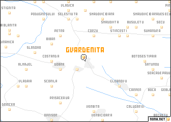 map of Gvardeniţa