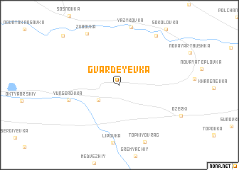 map of Gvardeyevka
