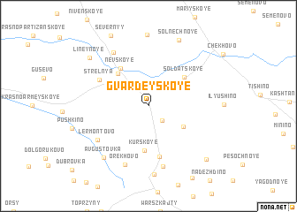 map of Gvardeyskoye